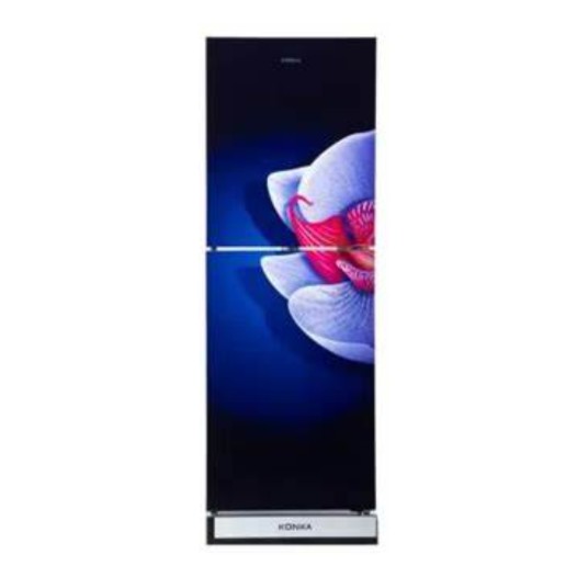 KONKA Refrigerator-KRB-270EVB-3D Blue Iris, Bottom Freezer, with Digital Display 270 L