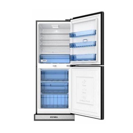 KONKA Refrigerator-KRB-270EVB-3D Green Lily, Bottom Freezer, with Digital Display 270 L