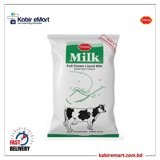 PRAN Pasteurized Milk- 1000ml