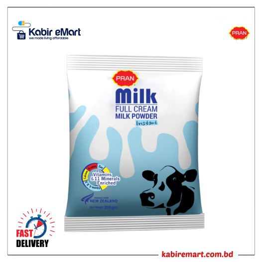 PRAN Full Cream Milk Powder 200gm