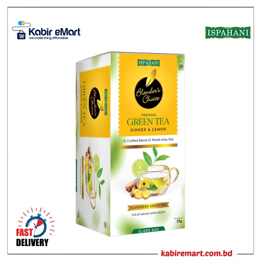 Ispahani Blender's Choice Premium Green Tea Ginger & Lemon 25 pcs