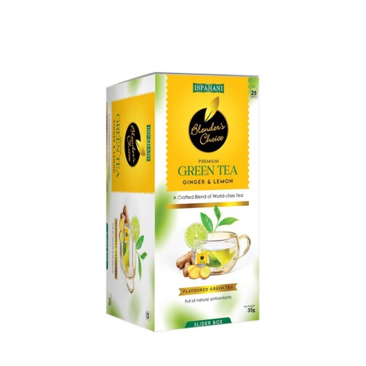 Ispahani Blender's Choice Premium Green Tea Ginger & Lemon 25 pcs