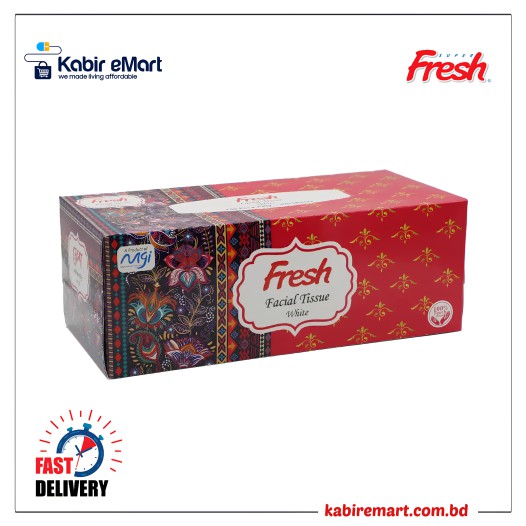 Fresh Facial Tissue White 150PcsX2Ply