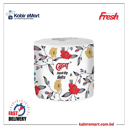 Fresh Toilet Tissue Printed 180 Sheets x 2 Ply 12 Pcs Pack