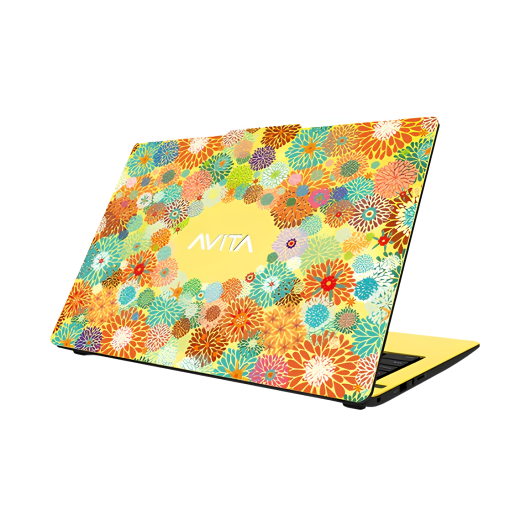 Avita Liber V14 Core i5 11th Gen 14" FHD Laptop Flowers on Yellow