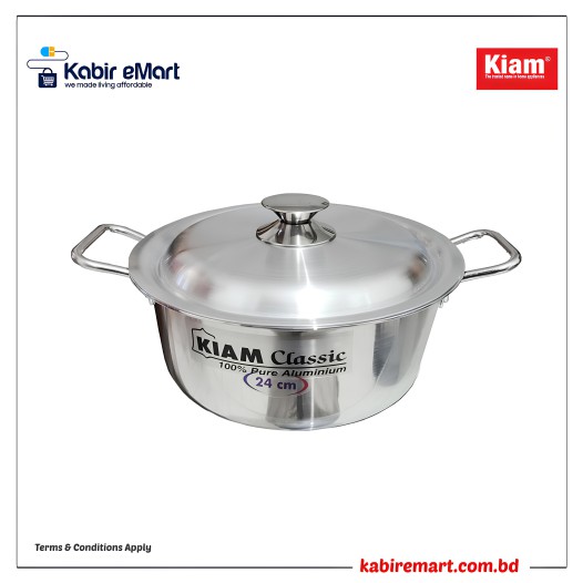 Kiam Anodized Saucepan/Stock Pot Size: 26cm