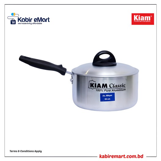 Kiam Aluminum Milk Pan with Lid - 18cm