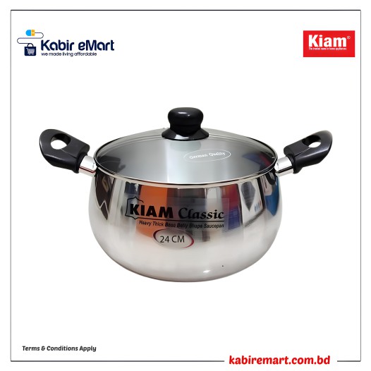 KIAM Belly Shape Saucepan - 18 cm