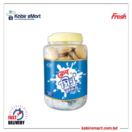 Fresh Milk Cookies Biscuit Jar 850 gm