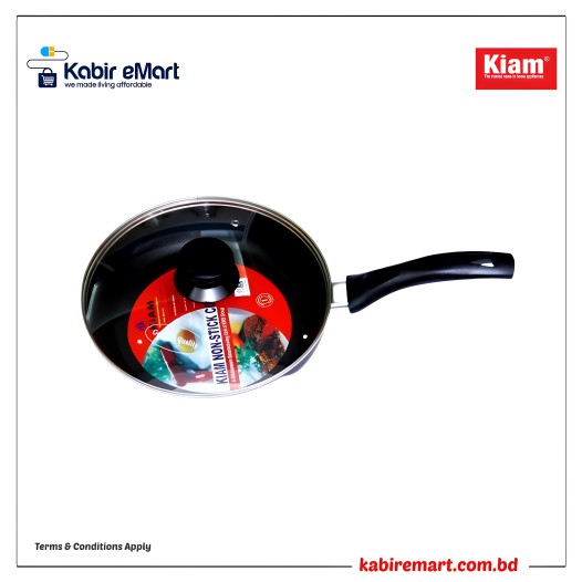 Kiam Classic Non-Stick Fry pan With Glass Lid - 22cm