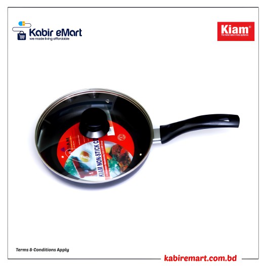 Kiam Classic Non-Stick Fry pan With Glass Lid - 20cm