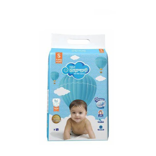 Baby Diapers Small (S) 4-8Kg (Bashundhara) 42 Pcs