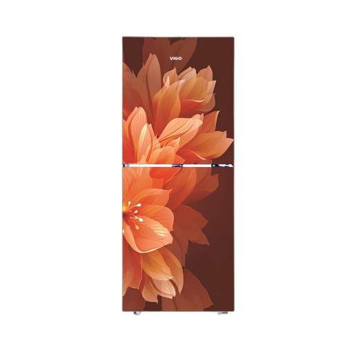 GD Refrigerator RE-222L Orange Lily FL-TM Vigo Refrigerator