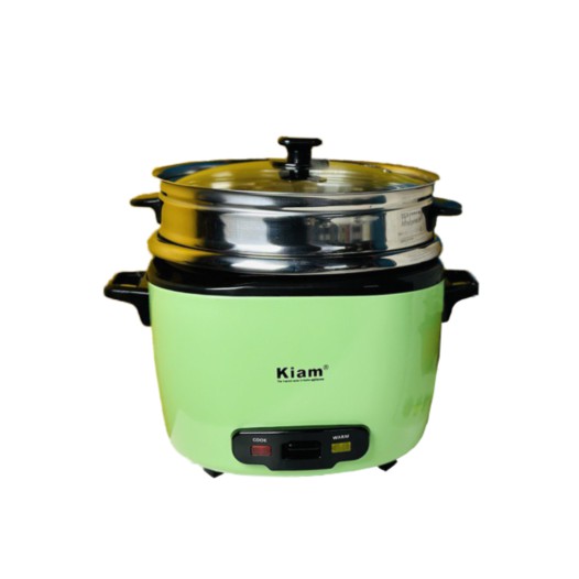 Kiam DRC 9704 2.8 liter Stainless Steel + Non-Stick Double Pot Rice Cooker