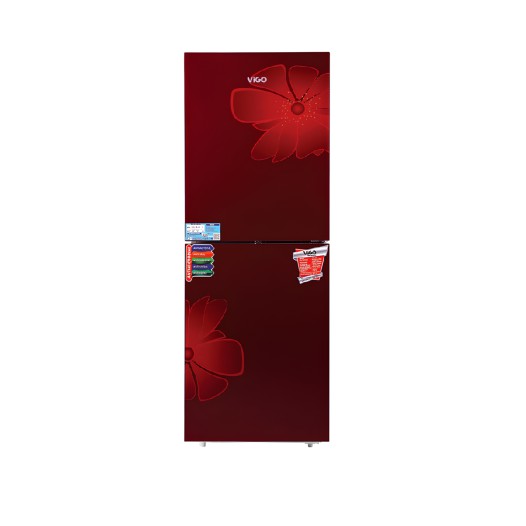 GD Refrigerator RE-262 L Red Blooming FL-TM Vigo Refrigerator