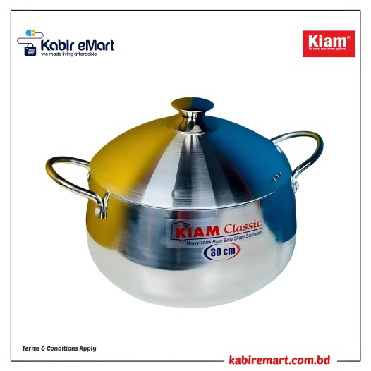 KIAM Classic Belly Shape Saucepan 24 Induction Bottom