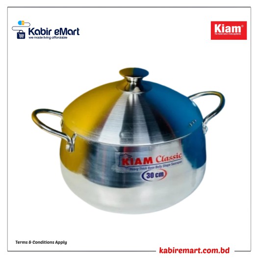 KIAM Classic Belly Shape Saucepan 26 Induction Bottom