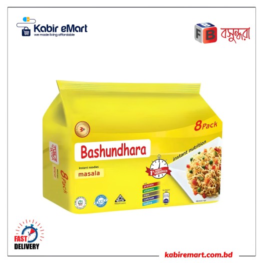 Bashundhara Instant Masala Noodles (8px62g) -496g