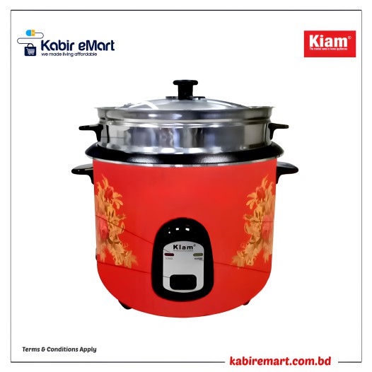 Kiam SFB-5704 2.8 liter Stainless Steel + Non-Stick Double Pot Rice Cooker