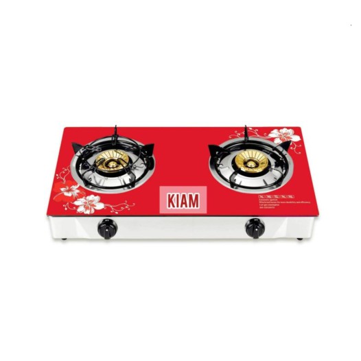 Kiam Gas Stove with Glass-Double Barner -G-46 LPG