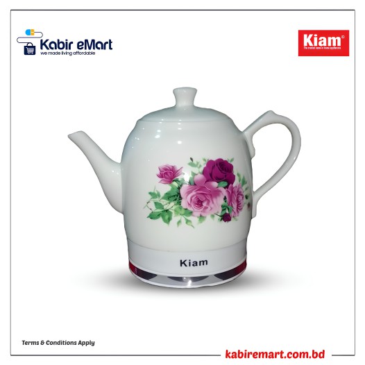 Kiam Kiam-1228 Electric Kettle - 1.8 Liter - White