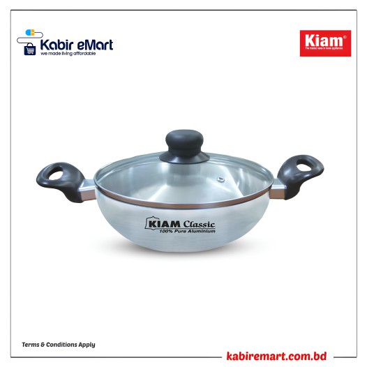 Kiam Alu Karai with Glass Lid - 24cm