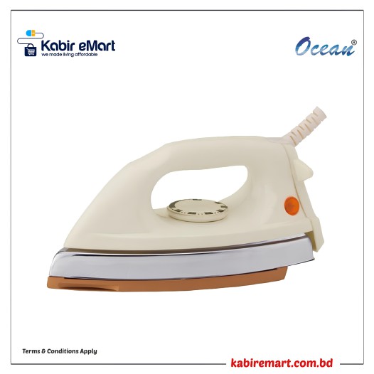 Ocean ODI535 Heavy Weight Automatic Dry Iron - White & Golden