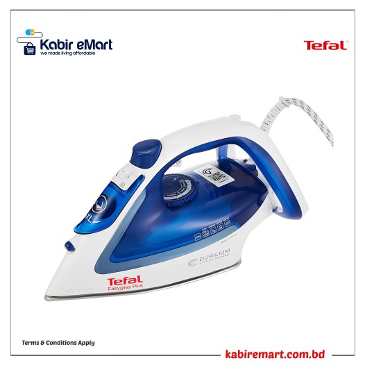 Tefal Easygliss Durilium Airglide Soleplate Steam Iron (FV5715M0), 2400W