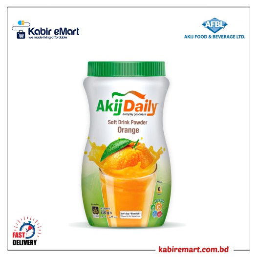 Akij Daily Soft Powder Drink (Orange)750gm