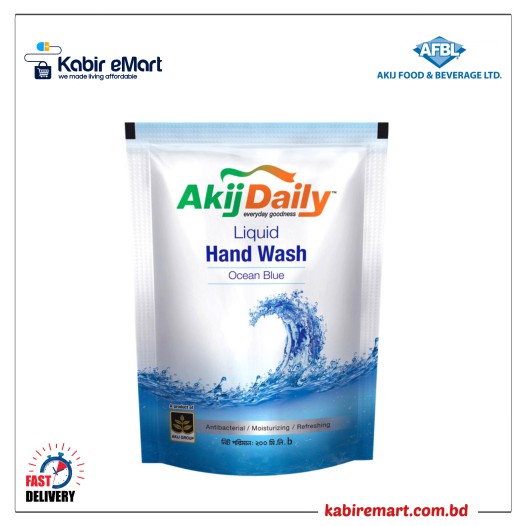 Akij Daily Liquid Hand Wash Refil Ocean Blue - 200ml