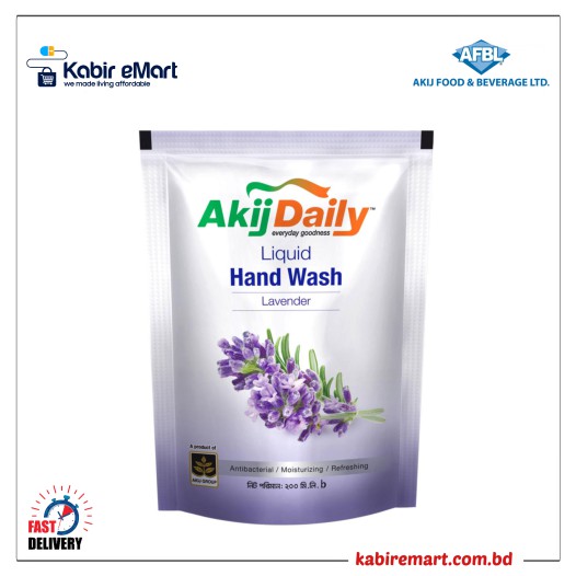 Akij Daily Liquid Hand Wash Refil Lavender - 200ml