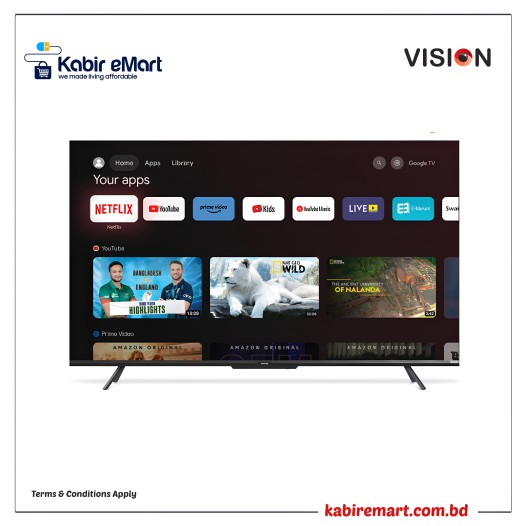 VISION 43 LED TV Google Android 4K RN1 Galaxy Pro