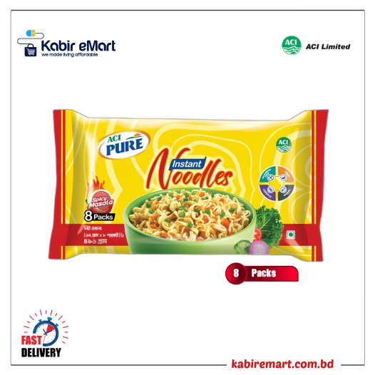 ACI Pure Instant Noodles (8 pcs Masala Family Pack)