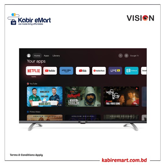 VISION 43 LED TV E3GS FHD Google TV