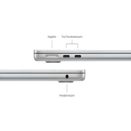 Apple MacBook Air (2022) Apple M2 Chip 13.6-Inch Liquid Retina Display 8GB RAM 256GB SSD Silver #MLXY3LL/A / MLXY3ZP/A