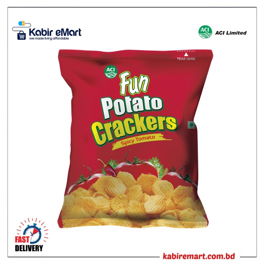 FUN Potato Crackers (Spicy Tomato- Red) 12 Packs