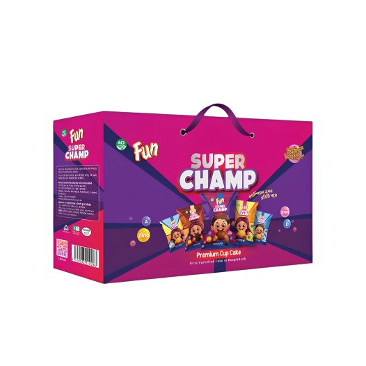 Fun Super Champ Gift Box Assorted Premium Cup Cake 294g