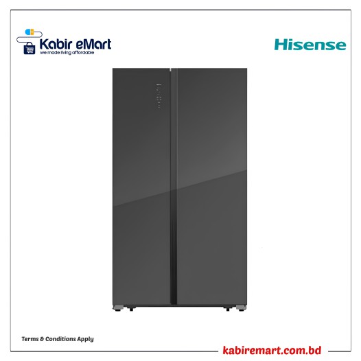 Hisense 580 L Side by Side Refrigerator- RS3G558NAB/BD3