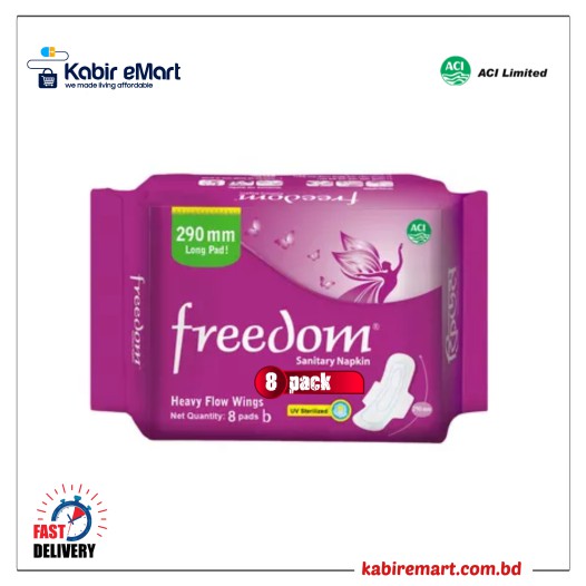 A10 ACI Freedom Heavy Flow Sanitary Napkin 8 pads