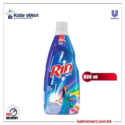 Rin Liquid Detergent Matic 800ml