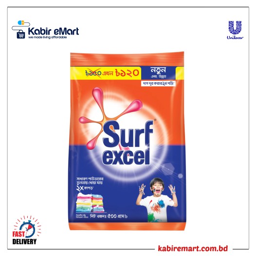 Surf Excel Synthetic Laundry Detergent Powder 500g