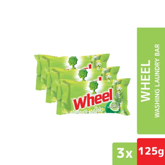 Wheel Washing Laundry Bar 125g(Bundle of 3)