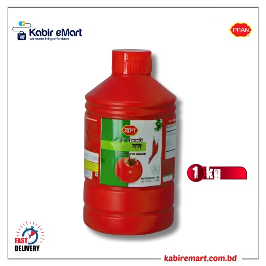 Pran Hot Tomato Sauce 1kg (Pet)