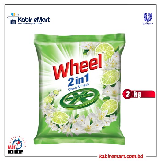 Wheel Washing Powder 2in1 Clean & Fresh 2Kg