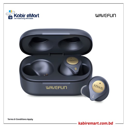 Wavefun XPods 3T Bluetooth Dual Earbuds - Black