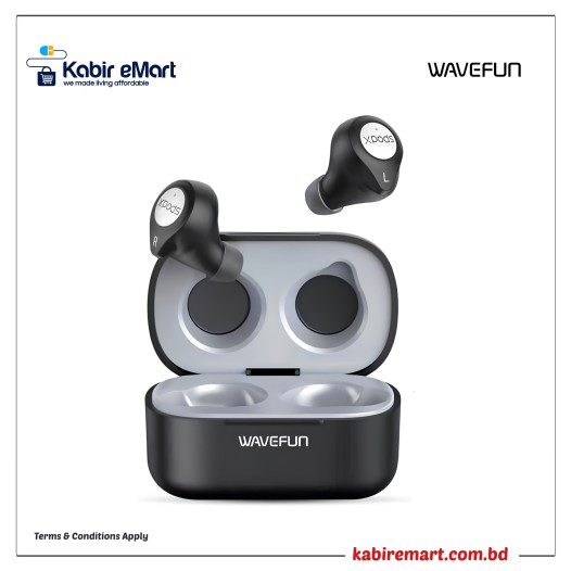 Wavefun XPods 3TS Bluetooth Dual Earbuds - Black