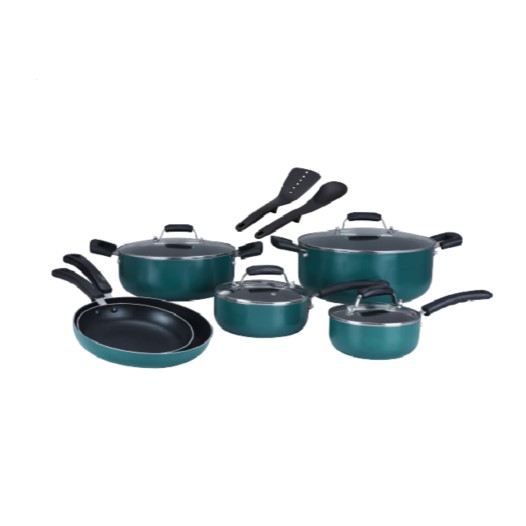 Gazi Non-Stick Cookware Set - PRC-12C Green