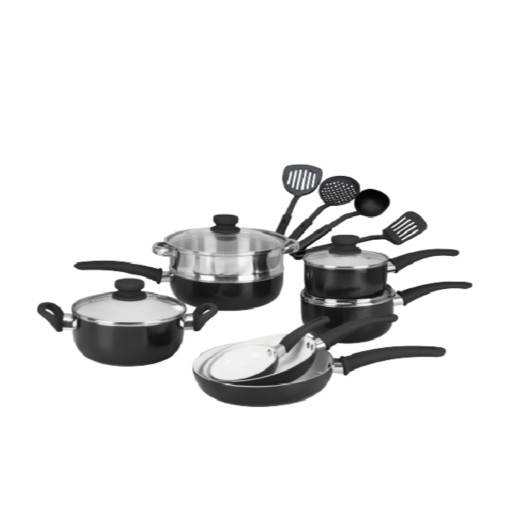 Gazi Non-Stick Cookware Set - PRC-16C Black