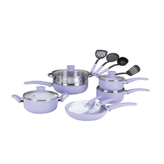 Gazi Non-Stick Cookware Set - PRC-16C Purple