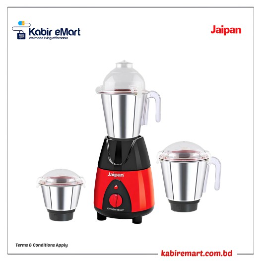 Jaipan Kitchen Beauty Mixer Grinder Red/Black - 850 Watt